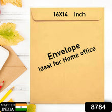 Brown Kraft Envelope for Invitations & Office Use (1 Pc, 16x14 Inch)