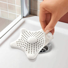 Star-shaped drain strainer to prevent clogs in pipes